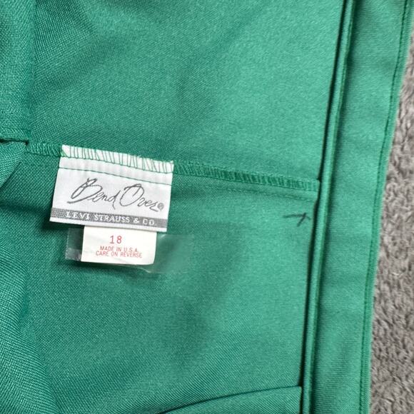 Vintage 90s Bend Over Levis Pants NWT Womens 18 Green Pull On Tapered Leg Formal - Picture 6 of 12